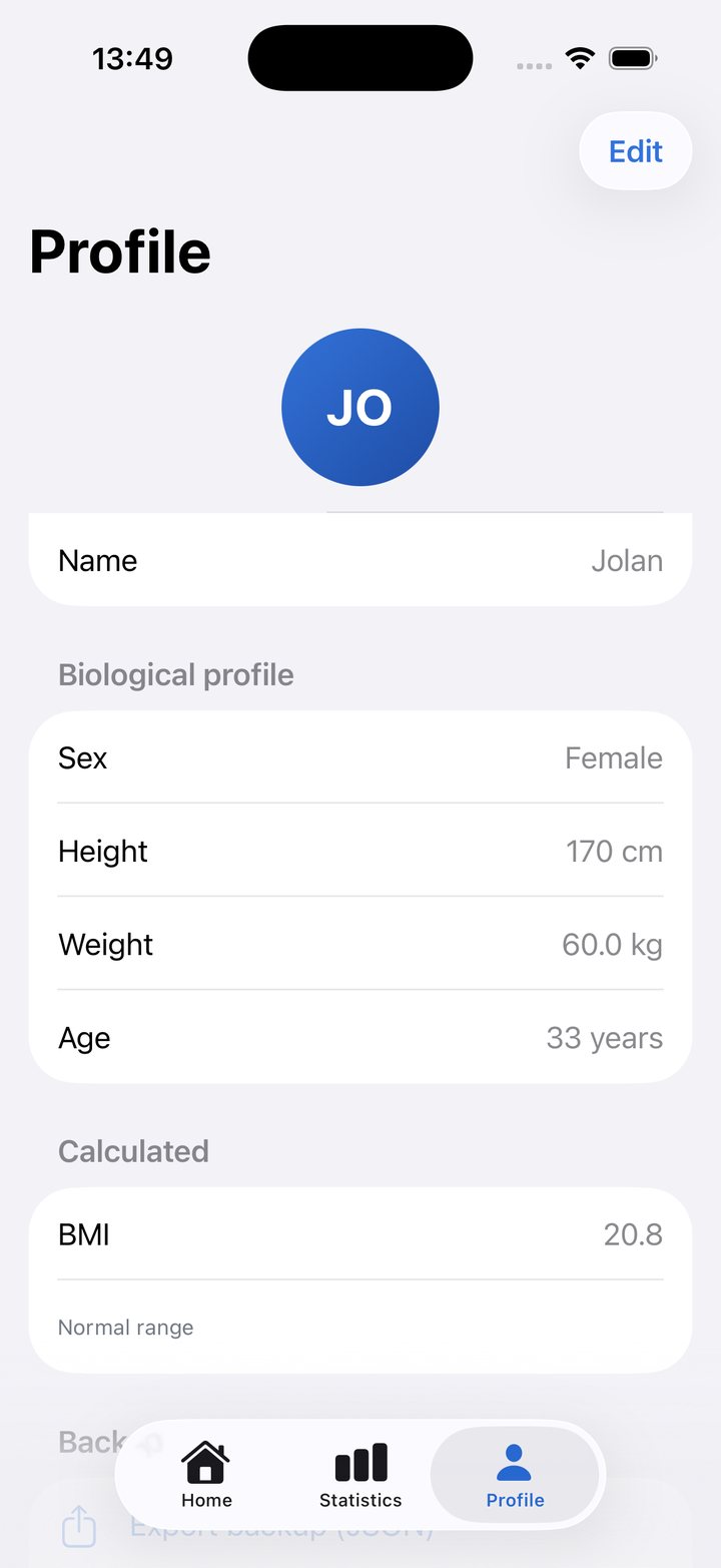 On-device profile
